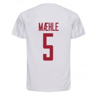 Danmark Joakim Maehle #5 Fotballklær Bortedrakt VM 2022 Kortermet
